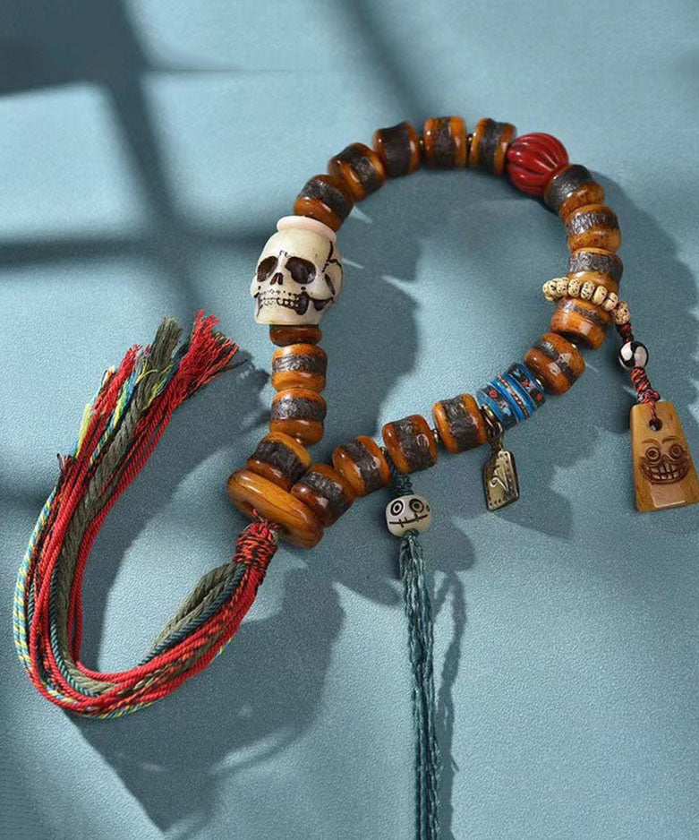 Brown Hand Knitting Skeleton Bracelet