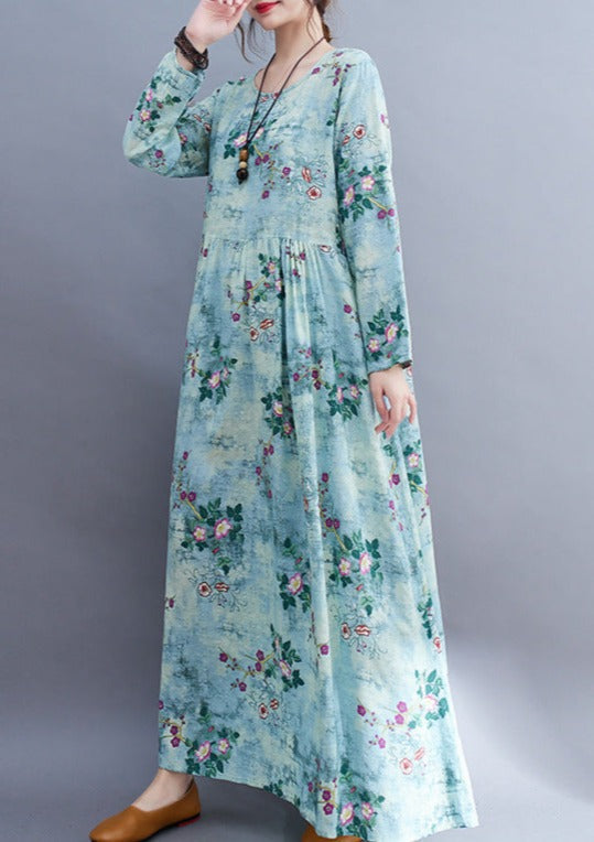 Retro Printed Dress Summer