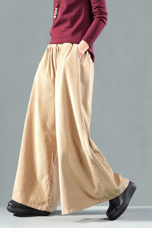 Limited Stock- Retro Pure Color Autumn Corduroy Pants