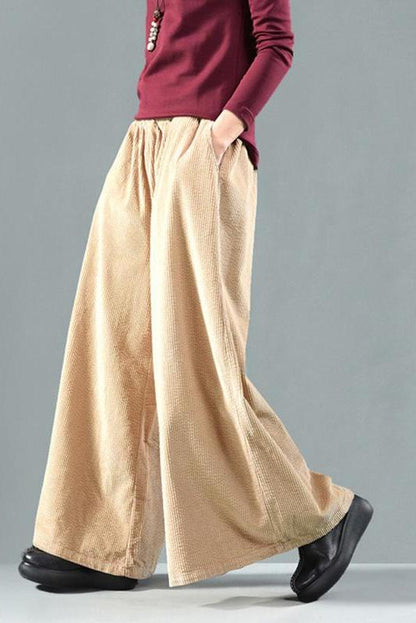 Limited Stock- Retro Pure Color Autumn Corduroy Pants