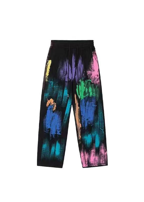 Tie Dye Elastic Waist Wide Leg Pants Summer