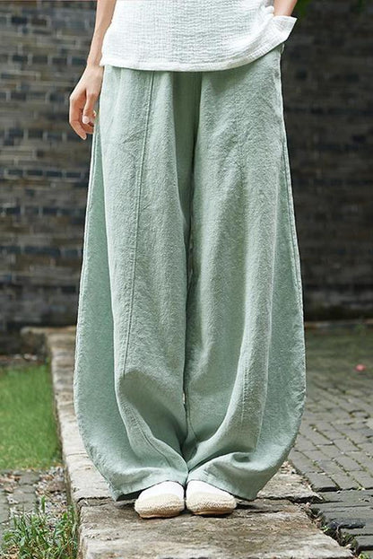 Limited Stock- Cotton Linen Wide Leg Lantern Pants