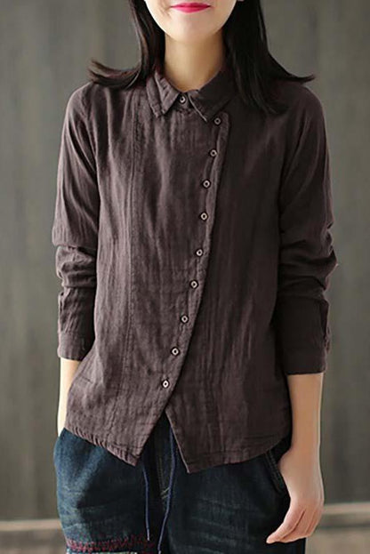 Limited Stock- Retro Long Sleeve 100% Cotton Shirt