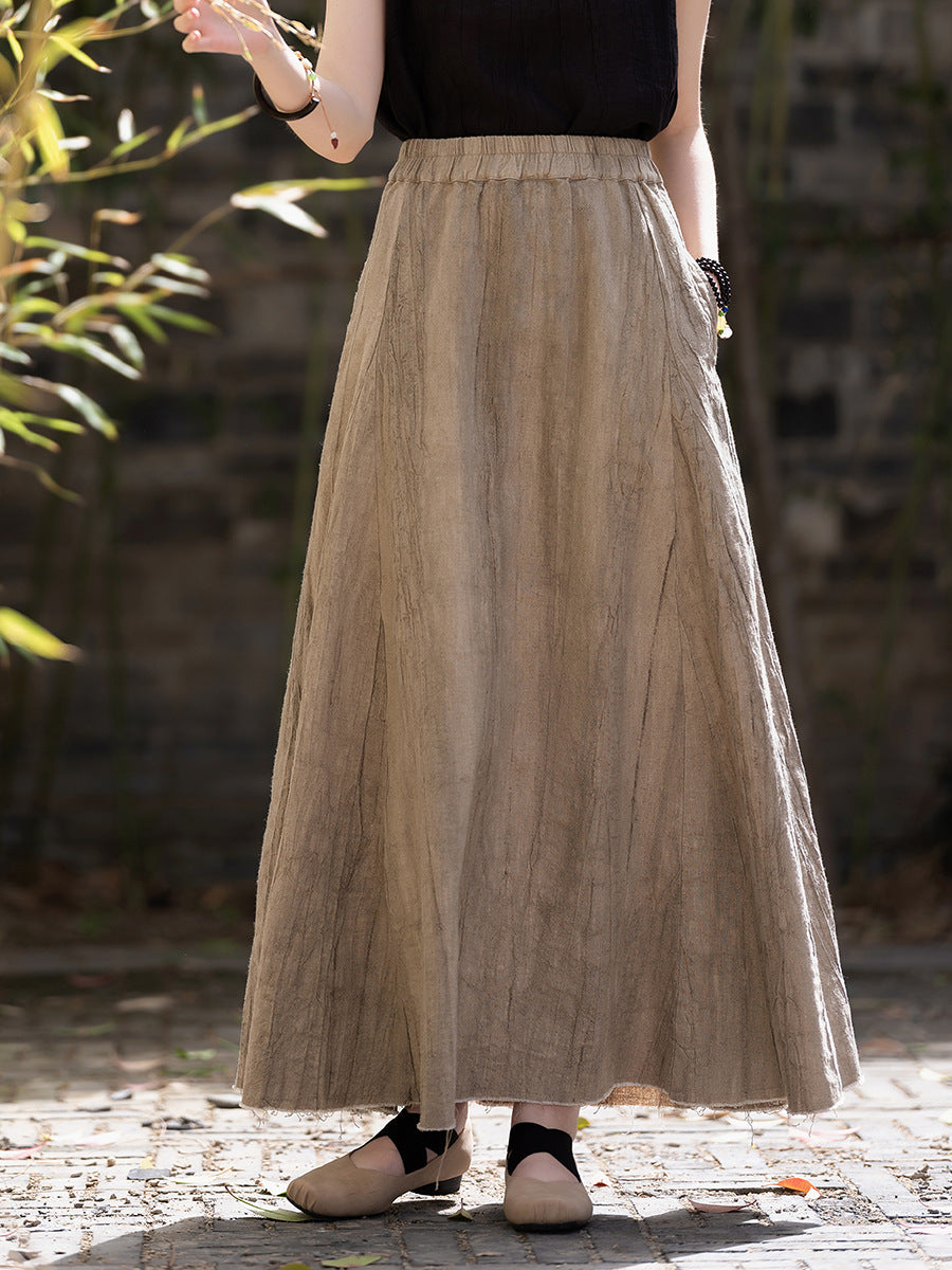 Summer Linen A-shape Skirt