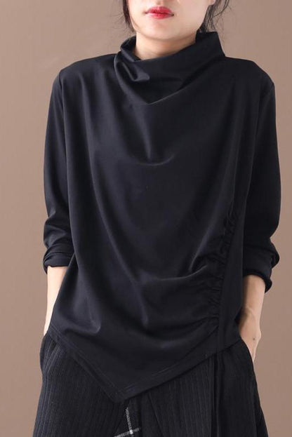 Limited Stock- Lotstrends Pure Color Irregular Hem Drawstring T-shirt