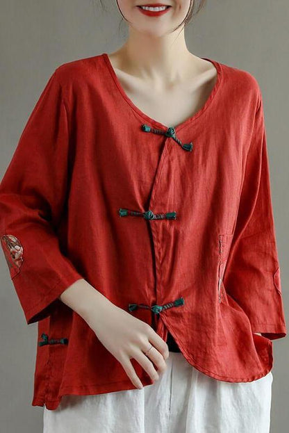 Patchwork Pocket Summer Retro Shirt