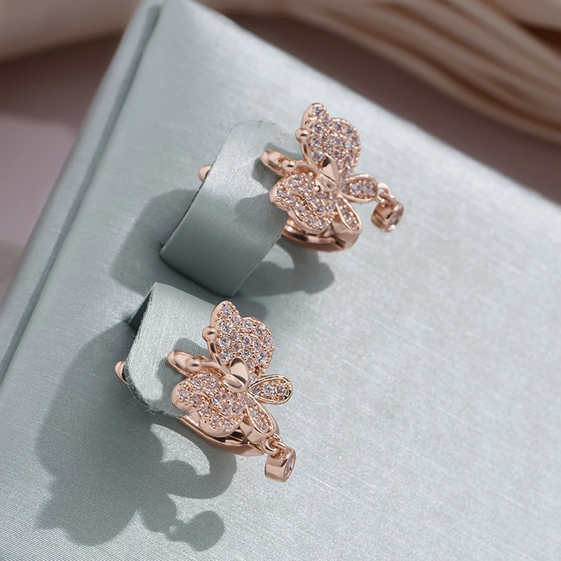 Gold Bright Irregular Butterfly Earrings