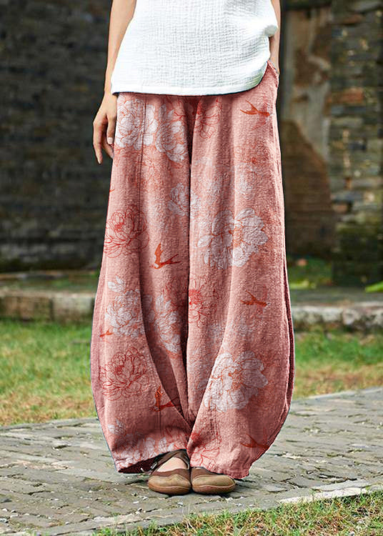 Cotton and Linen Chinese Style Ramie Wild Pants Yoga Pants