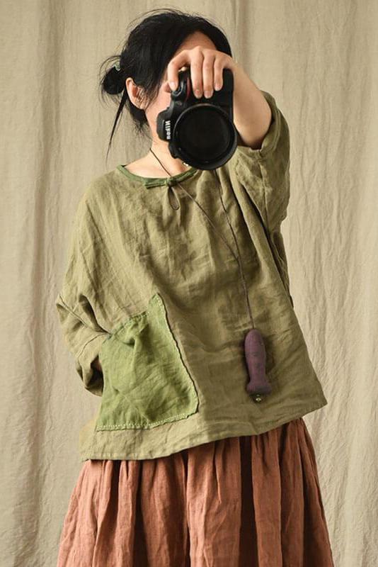 Patchwork Linen Shirt