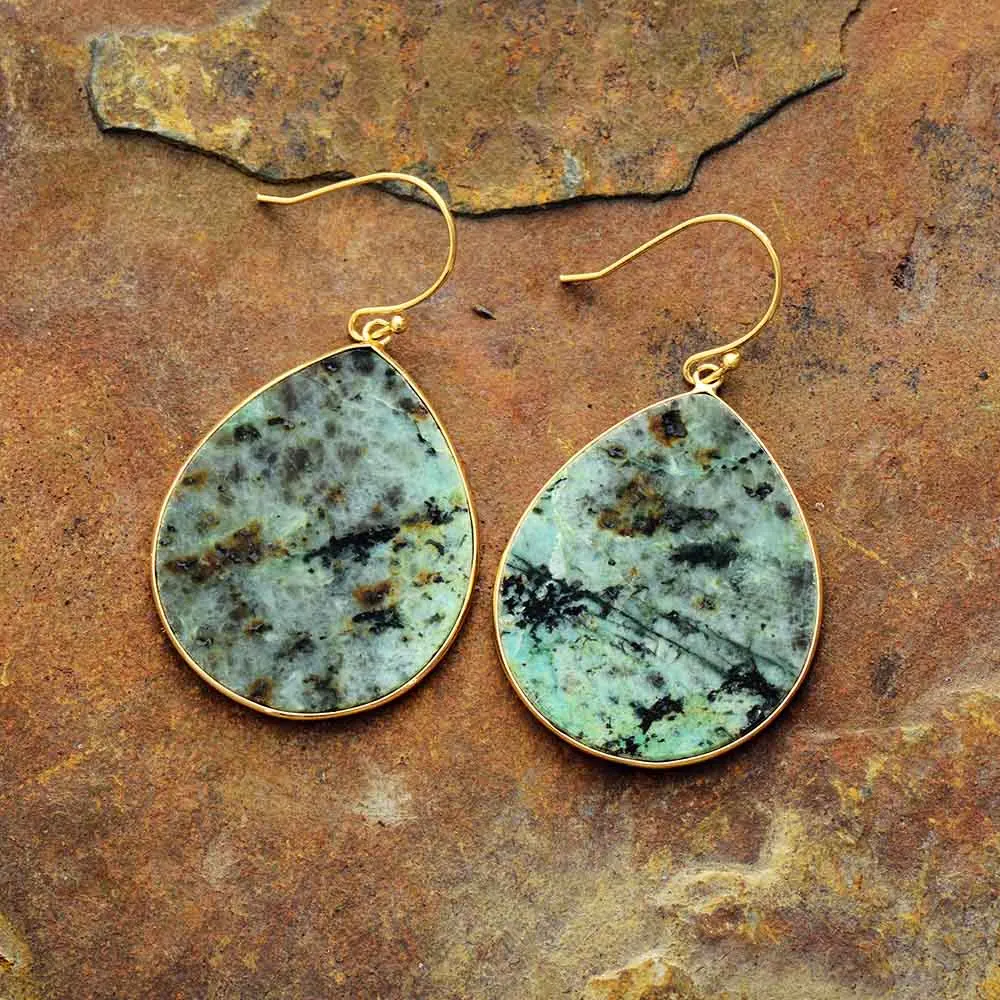 Faded Blue Drop Earrings