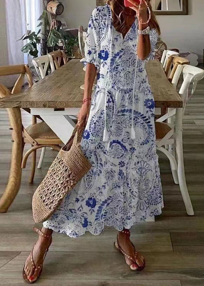 White Ruffled Hollow Out Cotton Party Dress Summer