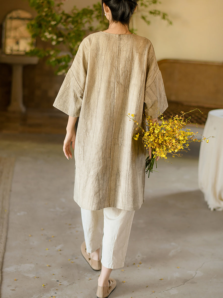 Summer Loose Linen Short Dress