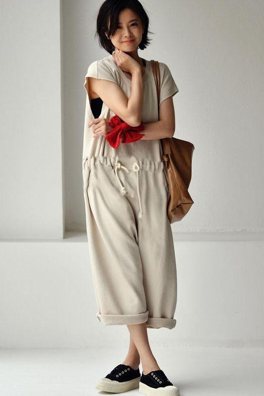 Limited Stock- 100% Cotton Cinched Jumpsuits