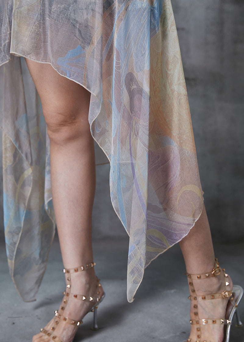 Silm Fit Patchwork Tulle Denim Beach Hot Shorts Skirt Summer