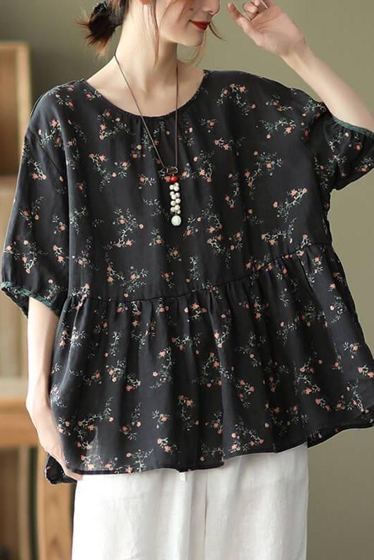 Chiffon Lace-up T-shirt