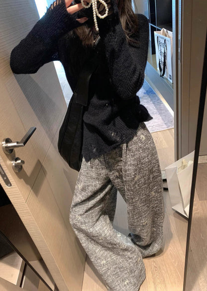 Khaki High Waist Wide Leg Pants Fall