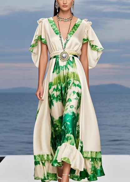 Diy Champagne Print Exra Large Hem Silk Party Dresses Cloak Sleeves