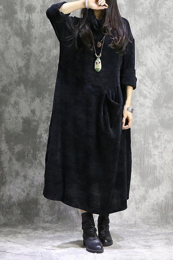 High Neck Maxi Dresses Spring Clothes