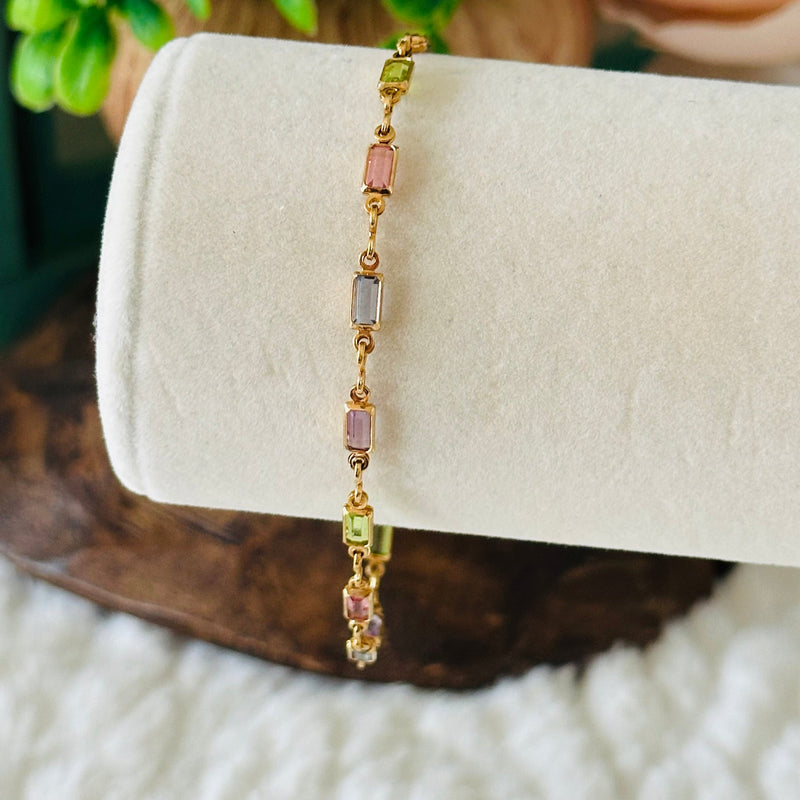 Isabella Multicolor Cz Stone Bracelet