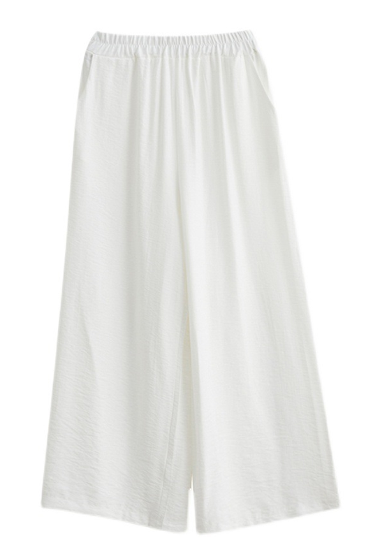 -summer Linen Pants Color Loose Wide Leg Pants