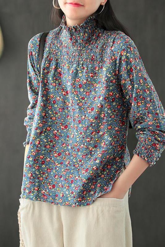 Autumn Elastic High Neckline T-shirt
