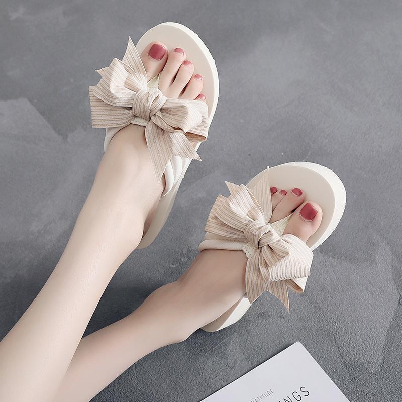 Wedge Bow Slippers