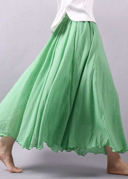 New Beige High Waist Cotton Skirt Summer