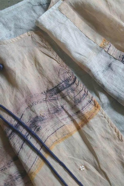 100% Cotton Summer Lace-up T-shirt