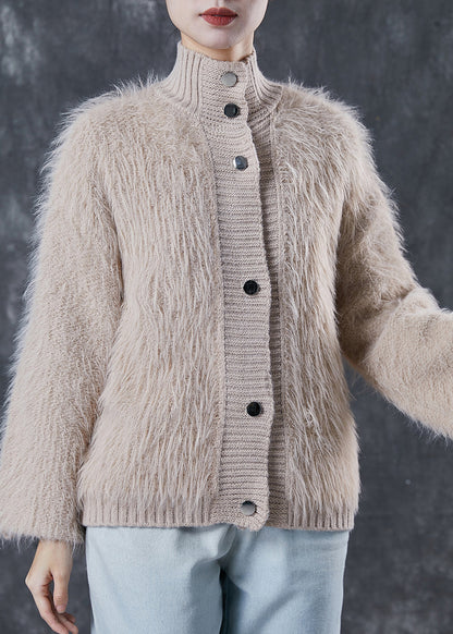 Khaki Thick Cozy Knit Cardigan Spring
