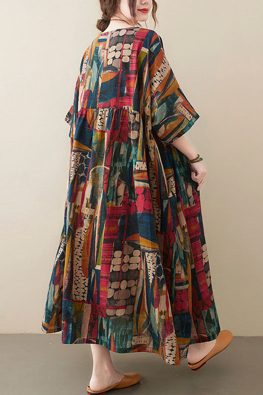 -new Printed Maxi Dress