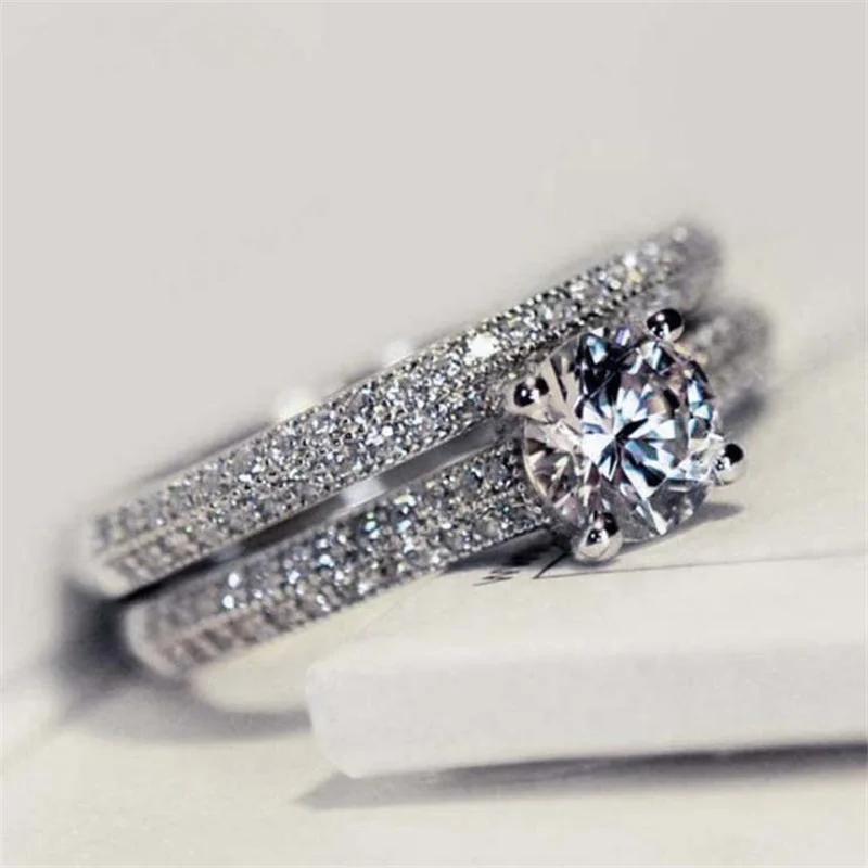 Bright Zirconia Gold & Silver Ring