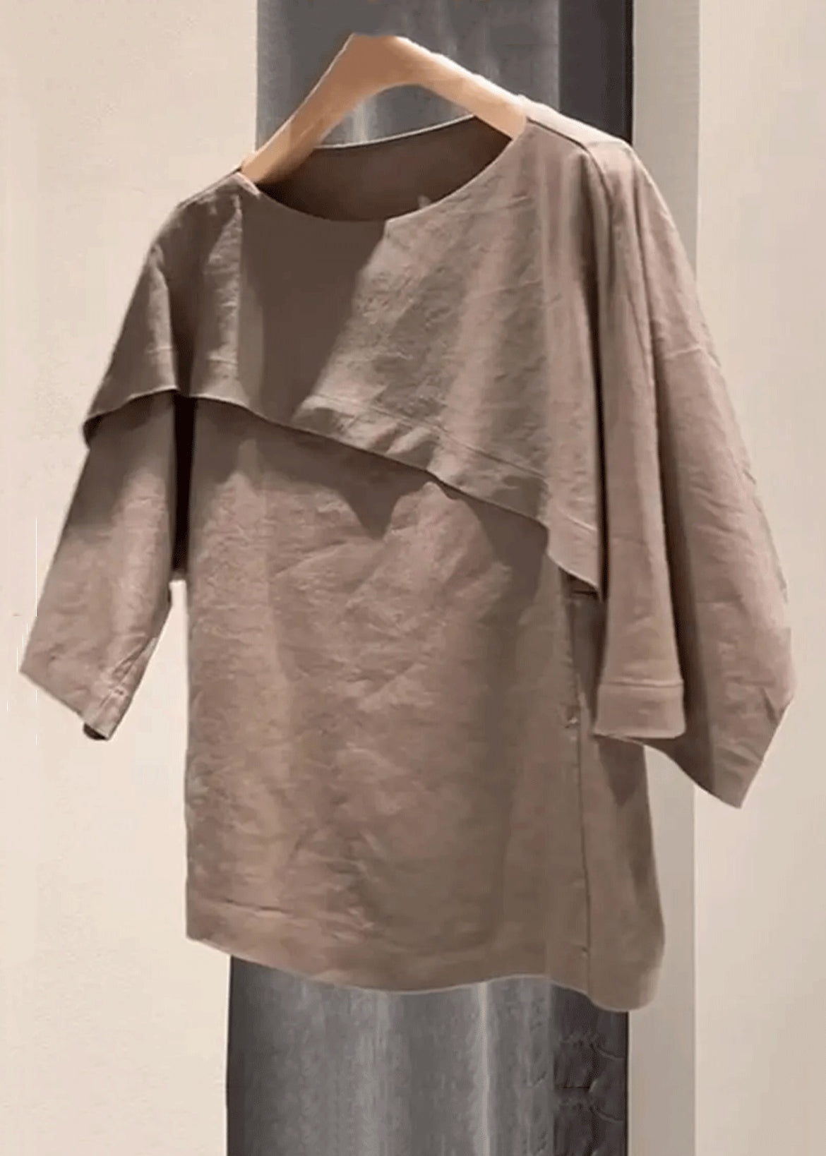 Simple Blue O-neck Cotton T Shirt Half Sleeve