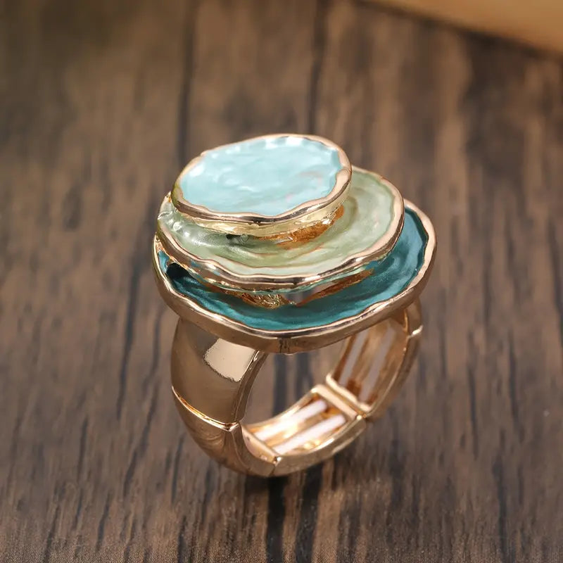 Rounded Handpainted Ring