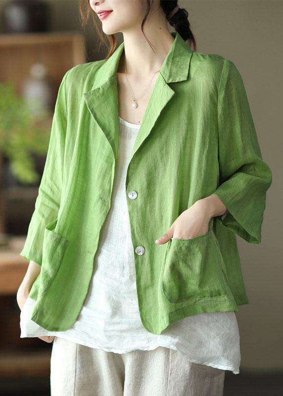 Blue Pockets Patchwork Coats Long Sleeve