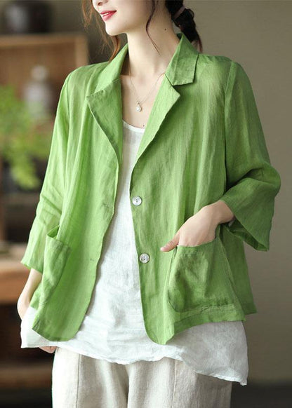 Blue Pockets Patchwork Coats Long Sleeve