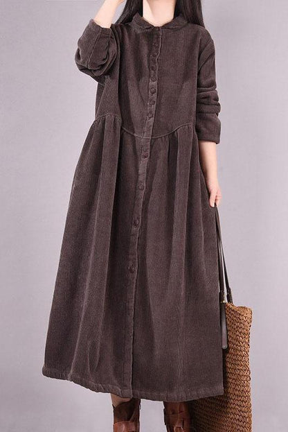 Limited Stock- Winter Thicken Warm Corduroy Dress