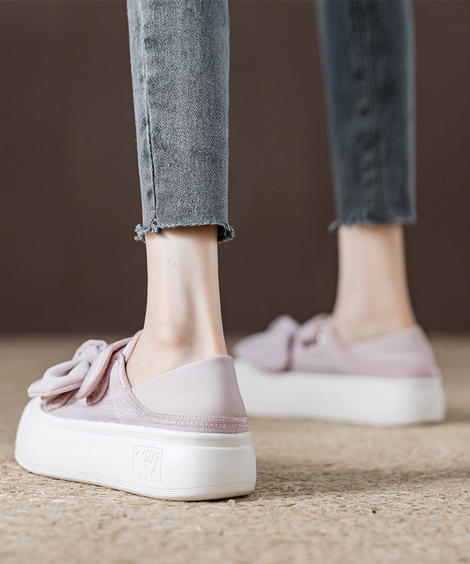 New Velcro Splicing Pink Board Shoes