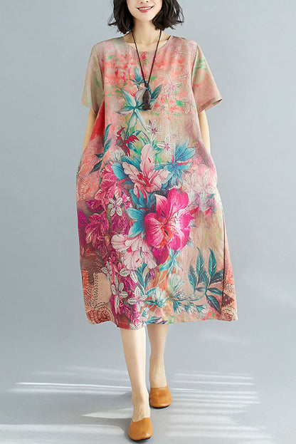 -new Diy Summer Print Dress