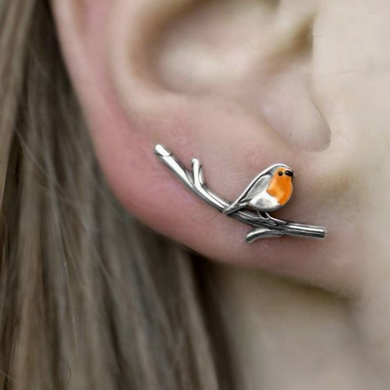 Birdie Silver Earrings