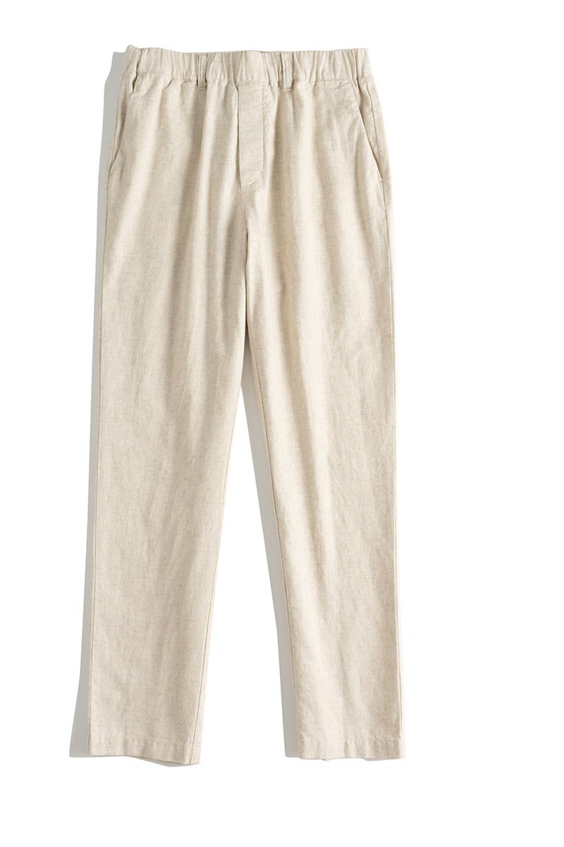 Pure Color Linen Pants Drawing Trousers