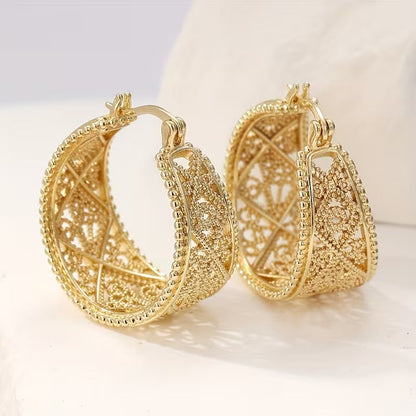 Golden Hoop Earrings