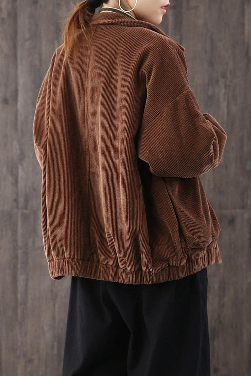 Loose Large Size Coat,corduroy Coat Coat,corduroy Loose Coat
