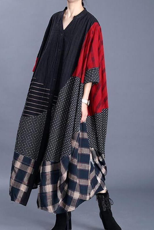Limited Stock- Irregular Stitching V-neck Loose Trench Coat