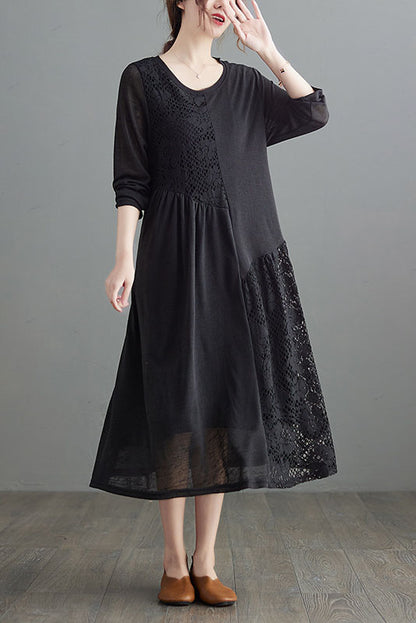 - Lace Panel Dress