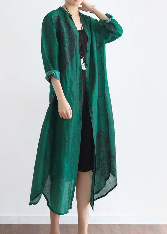 Spring Loose Large Art Silk Cardigan