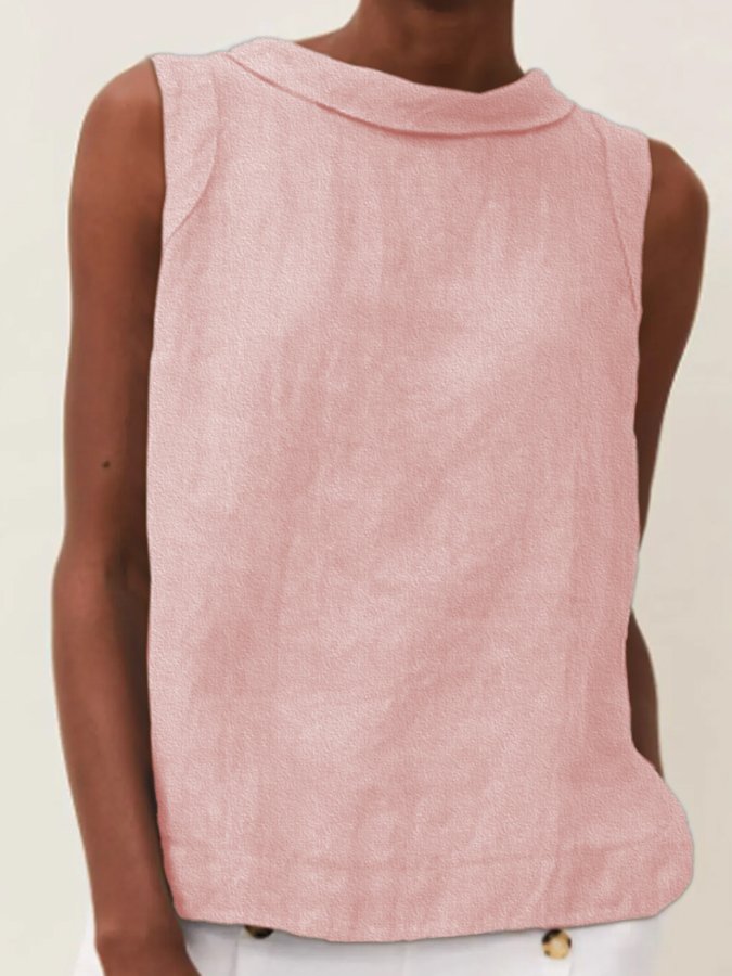 Color Cotton and Linen T-shirt