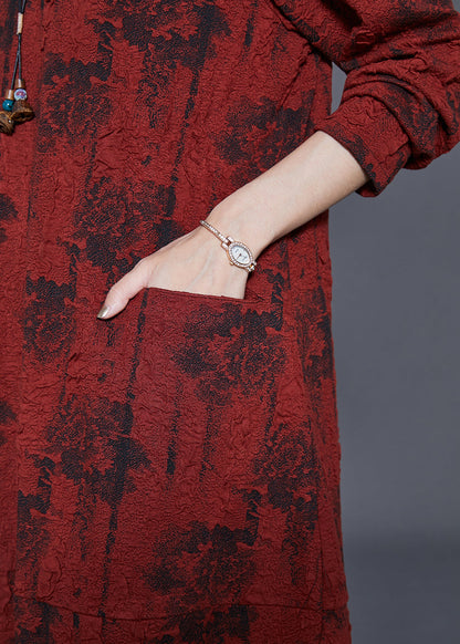 Mulberry Oversized Jacquard Spandex Holiday Dress Fall