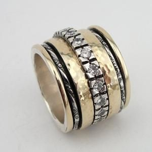 Gold Plated & Zirconia Thick Ring