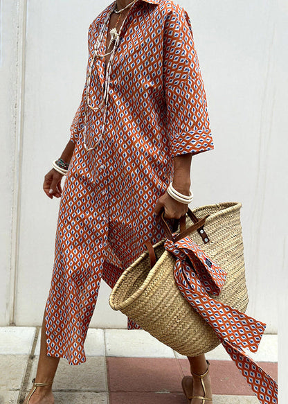 Blue Striped Patchwork Side Open Long Shirts Dress Bracelet Sleeve