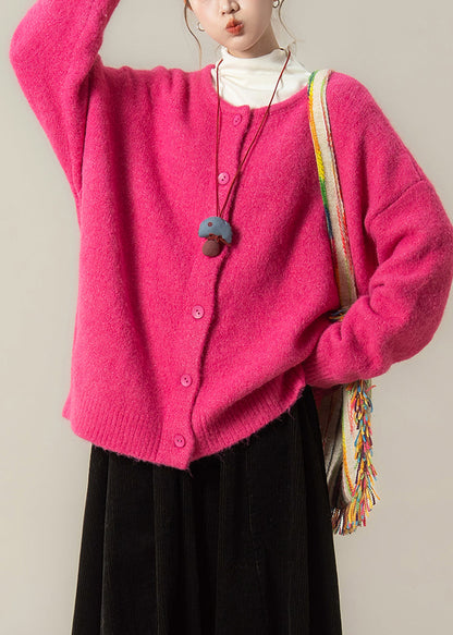Rose Oversized Warm Knit Cardigan Winter